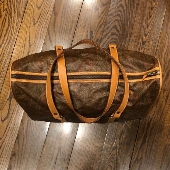 ETRO Milano Red Paisley Weekend Shoulder Bag - Picture 3 of 17